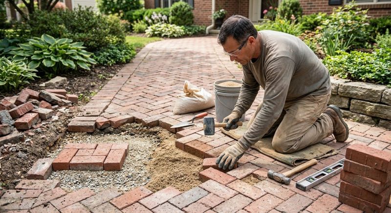 Brick Pathway Repair in Volusia County, FL