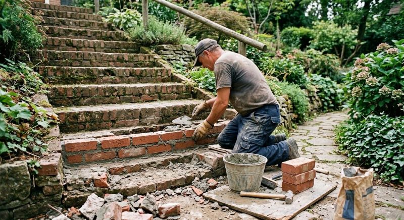 Brick Stairs Repair in Ormond Beach, FL