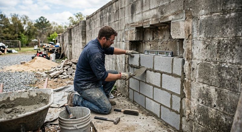 Cinder Block Wall Repair in Bunnell, FL
