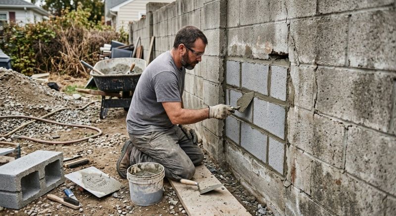Cinder Block Wall Repair in Volusia County, FL