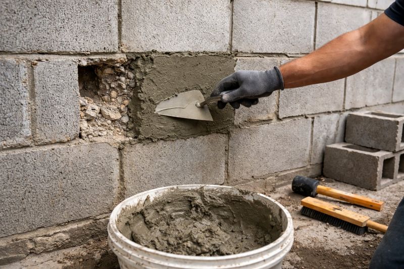 Concrete Block Wall Repair in Volusia County, FL