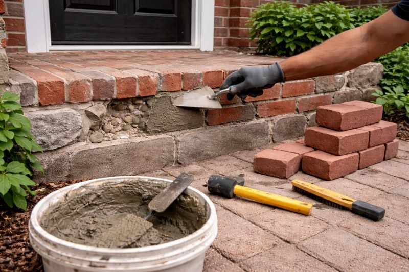 Entryway Brick Repair in Volusia County, FL